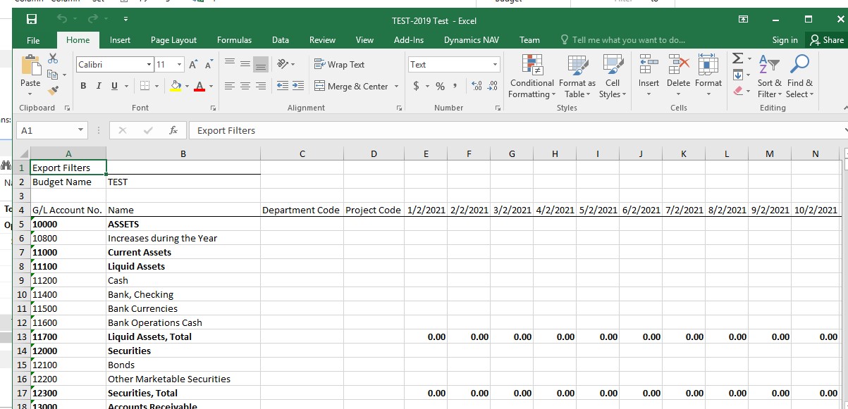 Easily Set Up Your G L Budget In Nav   Business Central